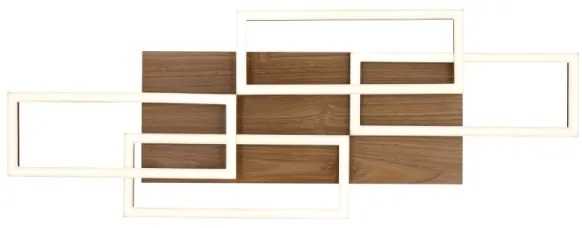 Globo 67359-40 - LED dimmelhető mennyezeti lámpa JEFFRY 40W/230V 32,5x87,5 cm barna/fekete+távirányító