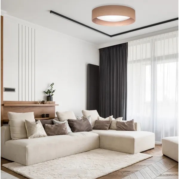 Duolla - LED Mennyezeti lámpa ROLLER LED/24W/230V átm. 45 cm világosbarna