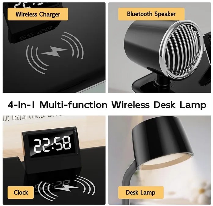 Asztali lámpa 4 az 1-ben MDHL MD-1772 - fehér