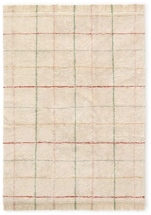 Krémszínű mosható kézi szövésű pamut szőnyeg 90x130 cm Color Lines – Lorena Canals