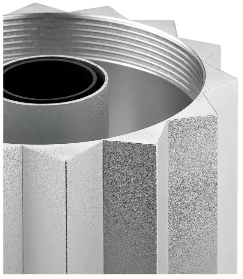 Ezüstszínű-zsályaszínű dimmelhető asztali lámpa textil búrával (magasság 36 cm) Taite – Blomus