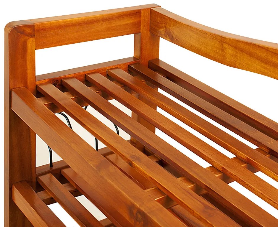 Casaria® Cipőtartó állvány 75x26x82 cm - akácfa
