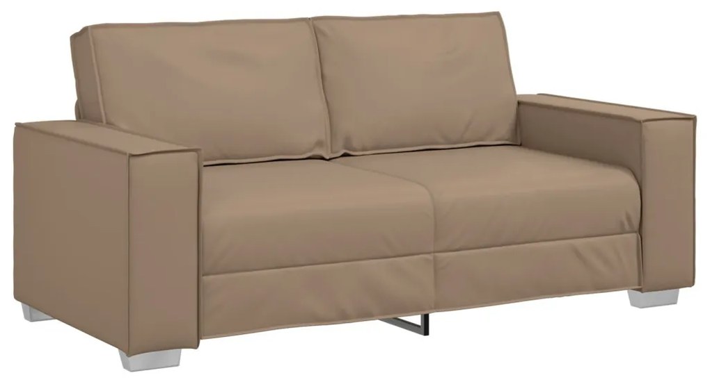 Kétfős kanapé, Cappuccino, 140 cm, Műbőr