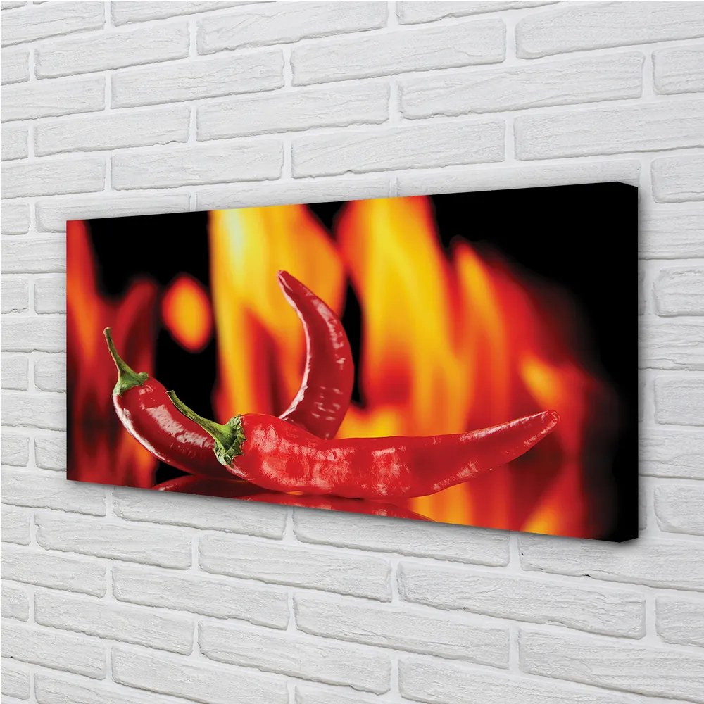 Canvas képek csípős paprika 140x70 cm