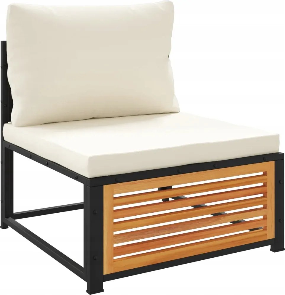 Kerti Kanapé karfa nélkül, párnákkal, akácfa