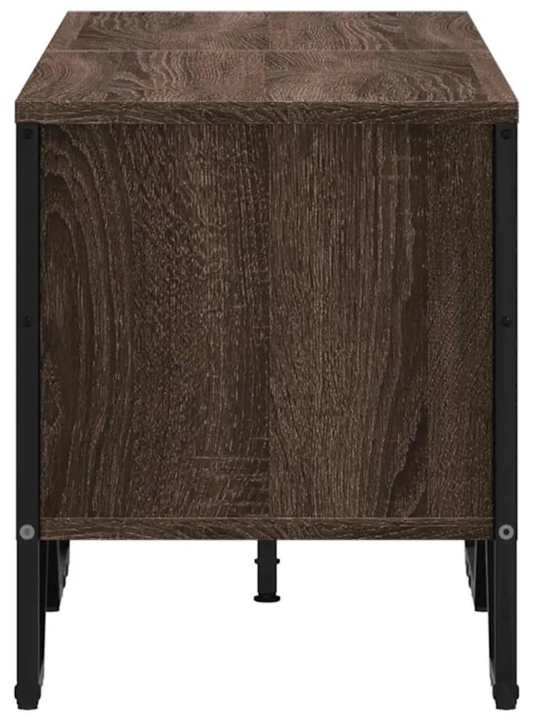 barna tölgy színű szerelt fa TV-szekrény 122 x 34 x 41 cm