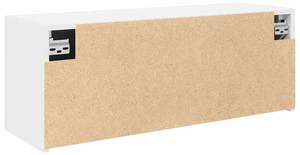fehér szerelt fa fali fürdőszobaszekrény 80x25x30 cm