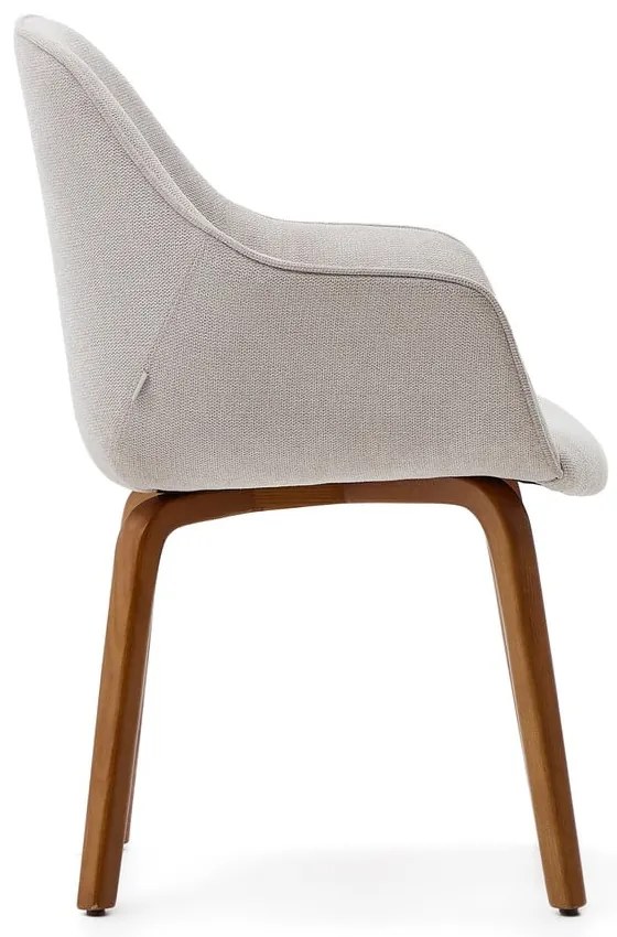 Bézs kárpitozott étkezőfotel Aleli – Kave Home