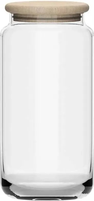 Üvegtégely, tároló fedővel L 20 cm