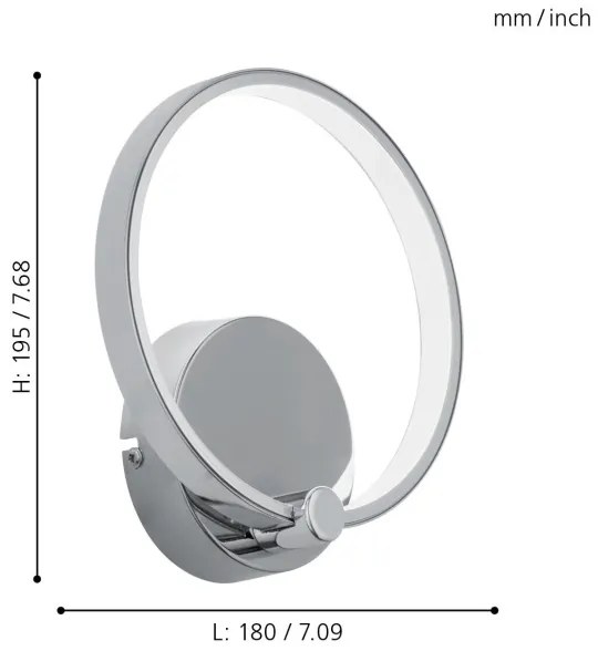 Eglo 95768 - LED Fali lámpa LASANA LED/5W/230V