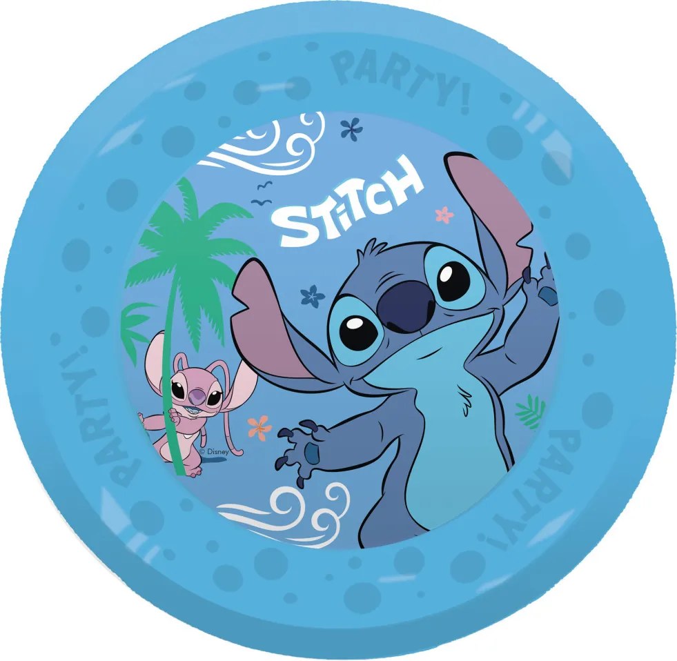Disney Lilo és Stitch, A csillagkutya Angel micro prémium műanyag lapostányér 4 db-os szett 21 cm