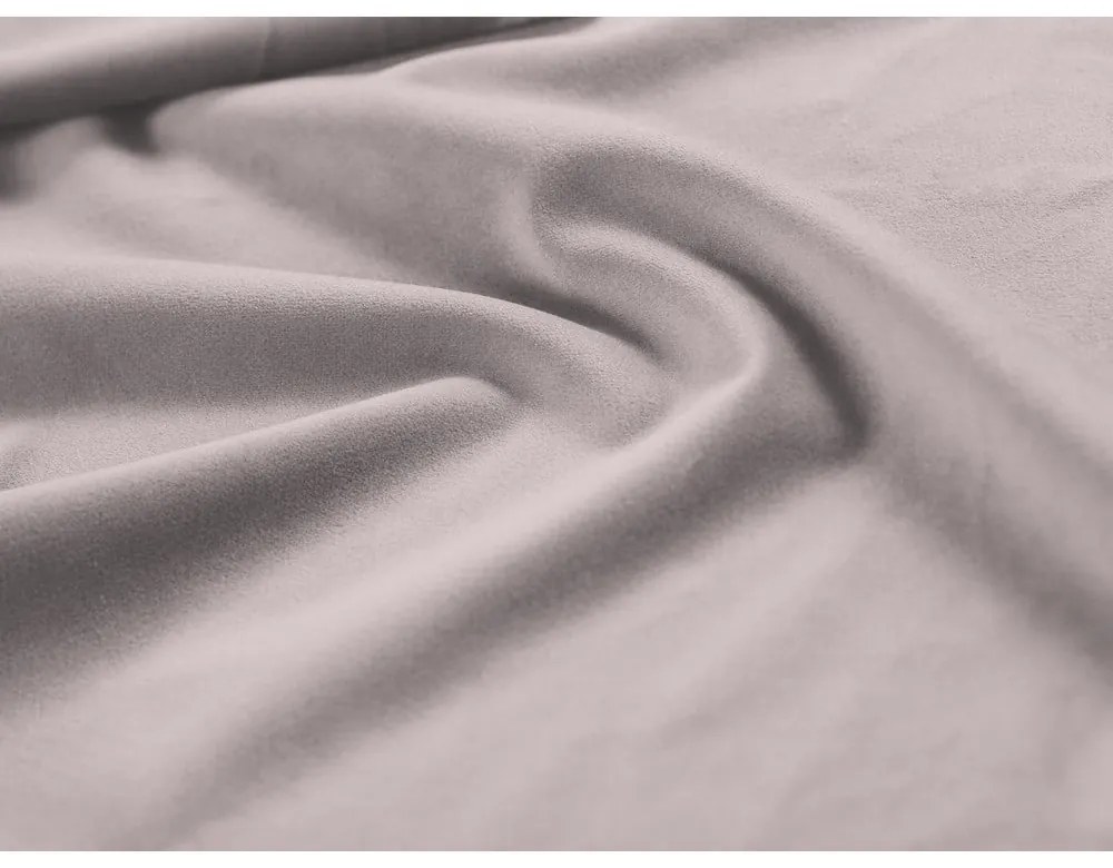 Világosszürke bársony kárpitozott ágyneműtartós franciaágy ágyráccsal 200x200 cm Bellis – Micadoni