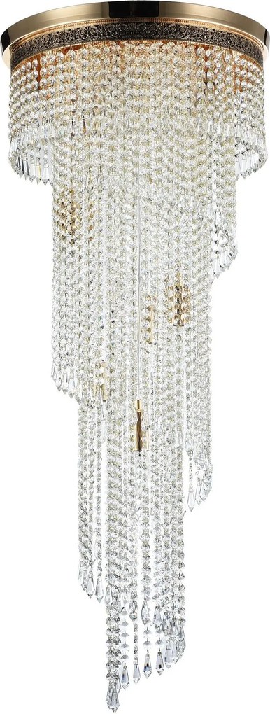 Maytoni glamour klasszikus kristály mennyezeti lámpa cascade antik arany mydia522-cl-12-g