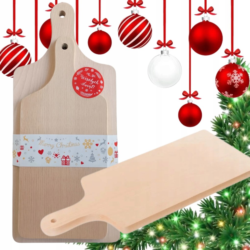 2 Db-os Karácsonyi Fa Vágódeszka Szett Tálaláshoz 14 CM 18 CM