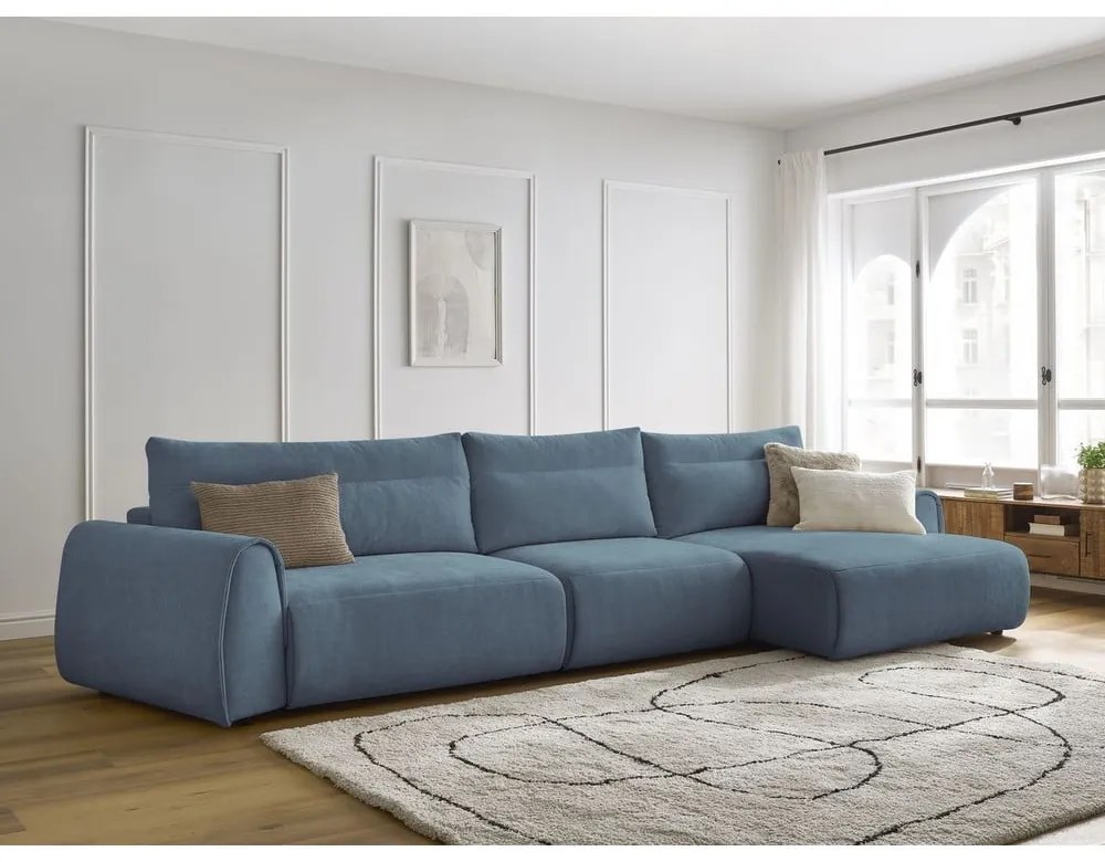 Kék sarokkanapé Aden – Bobochic Paris