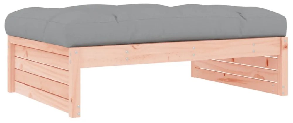vidaXL tömör duglászfenyő kerti lábzsámoly párnával 120x80 cm