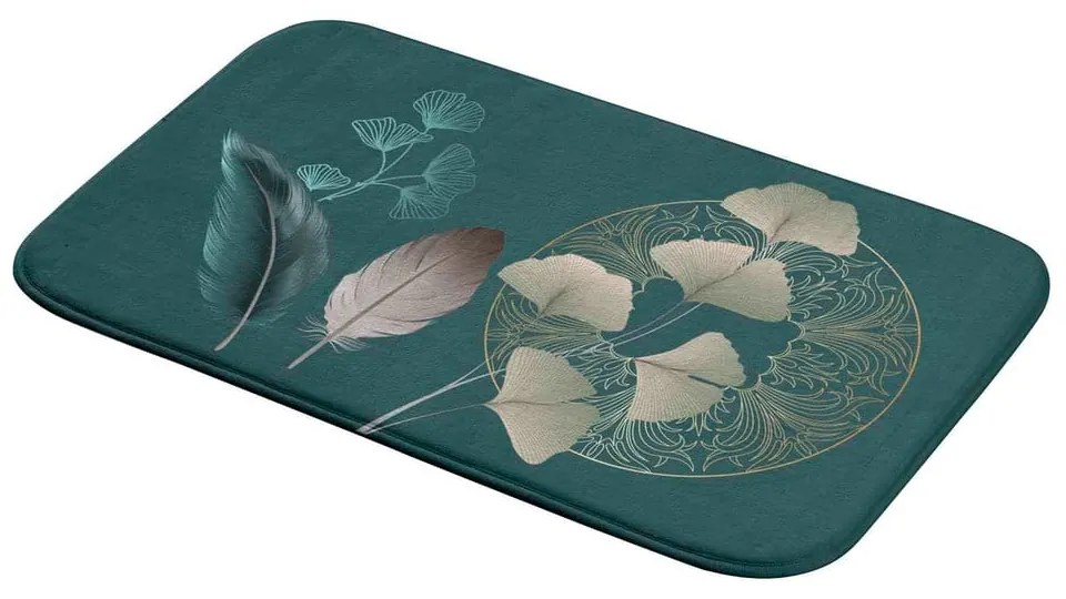 Türkiz fürdőszobai kilépő 45x75 cm Ginkoblue – douceur d'intérieur