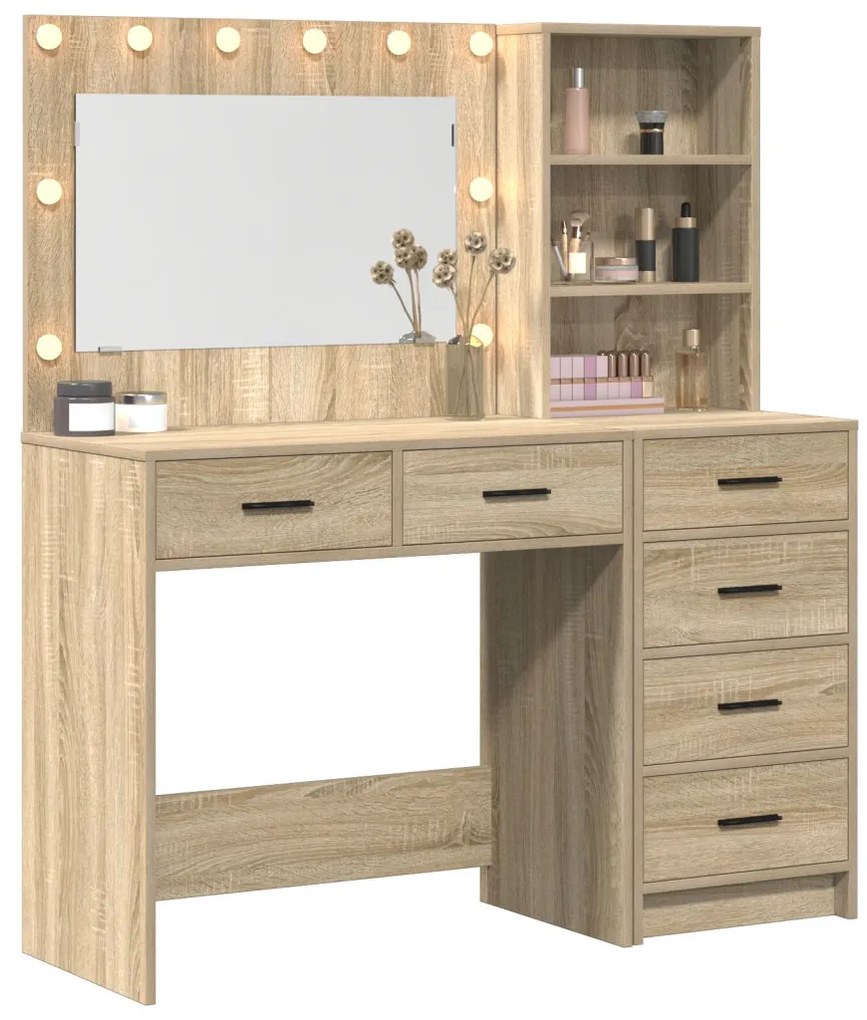 Öltözködőasztal fiókkal Barna 78.5 x 41 x 135 cm Faanyag