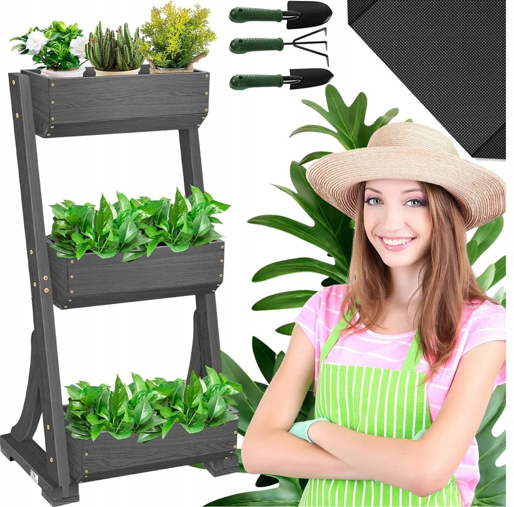 Magasított 3 Szintes Fa Ágyás Nem Szőtt Védőszövet