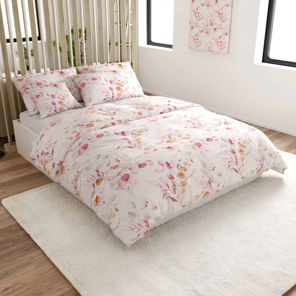 Mikroszálas ágyneműhuzat FLORANY fehér Ágyneműhuzat mérete: 2 db 70 x 90 cm | 200 x 220 cm