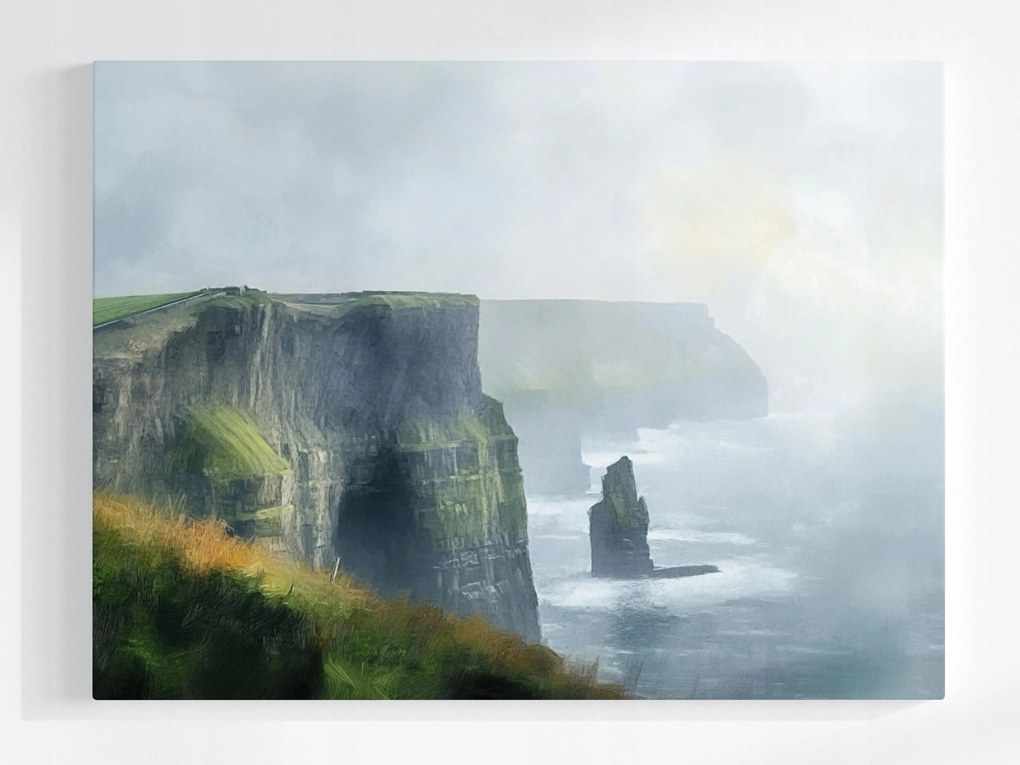 Vászonkép Canvas Tájkép Írország Mohair Sziklák Tengerpart Óceán 100x75