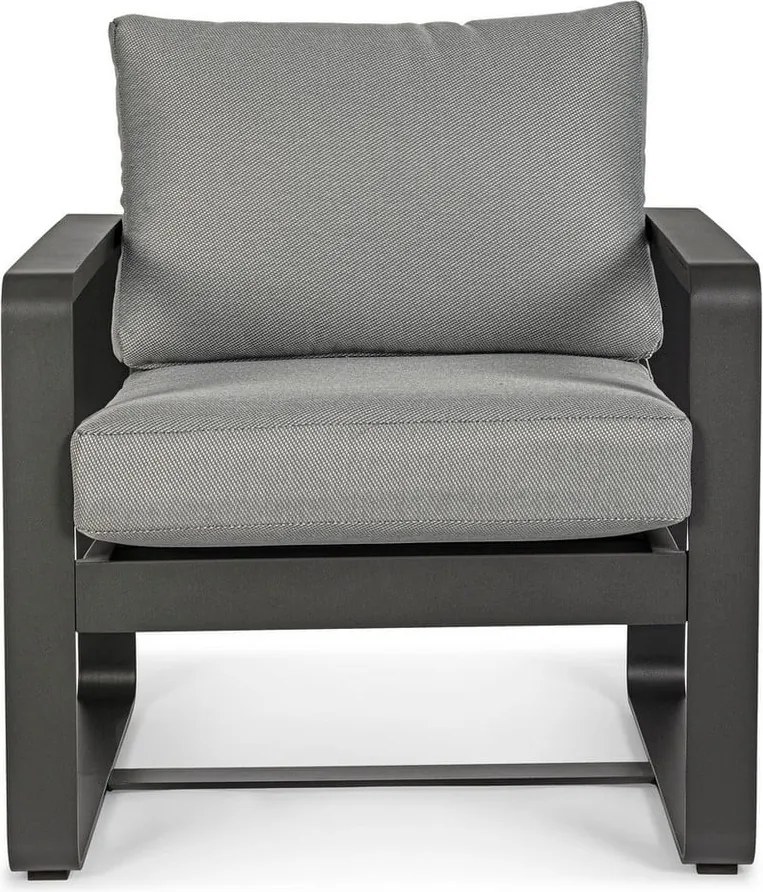 Szürke fém kerti fotel Merrigan – Bizzotto