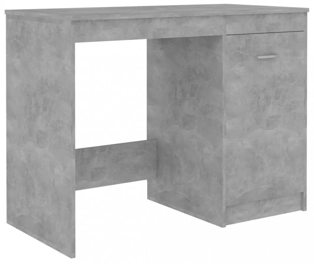 betonszürke szerelt fa íróasztal 140 x 50 x 76 cm