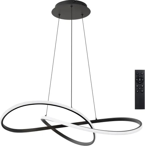 Brilagi - LED dimmelhető kábeles csillár INFINITY LED/80W/230V 80x80 cm fekete + távirányító