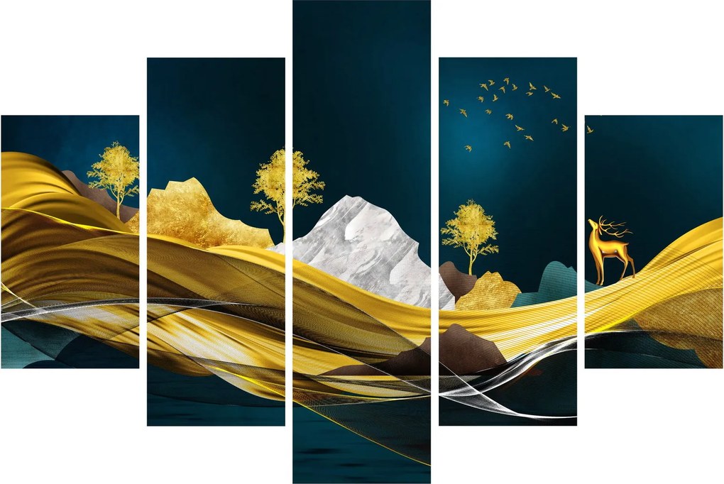 Kép - Szarvas a tájban (150x105 cm)
