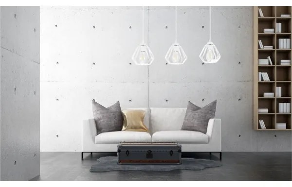 Csillár zsinóron CEED 3xE27/60W/230V fehér