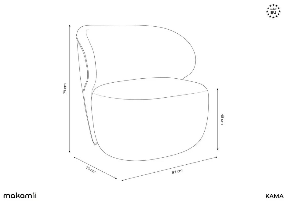 Kék fotel Kama – Makamii