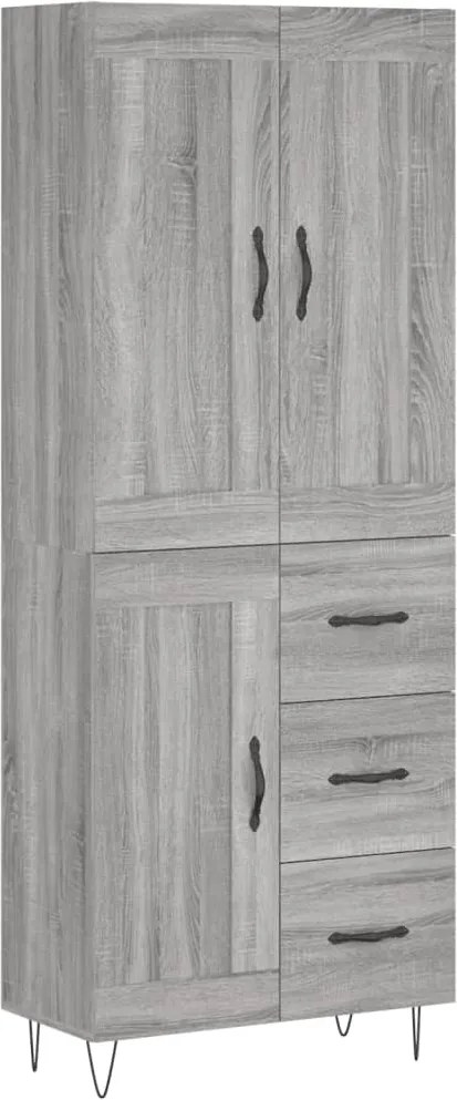 vidaXL szürke sonoma szerelt fa magasszekrény 69,5 x 34 x 180 cm