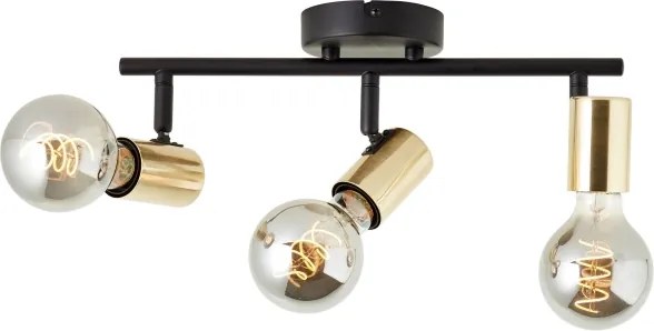 Brilliant - KERRY spotlámpa 3xE27/40W/230V fekete/sárgaréz