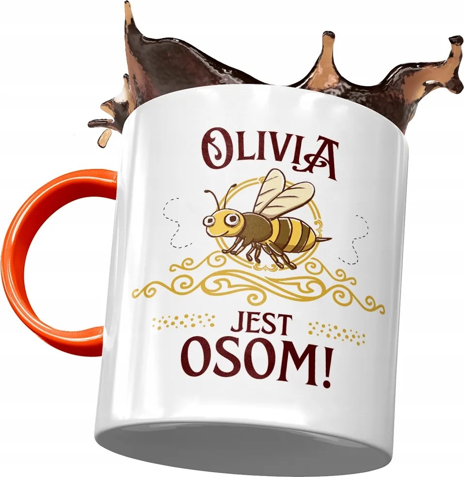 Narancssárga Bögre Olivia Barátnőjének Ajándék Nyomtatott Fotóval