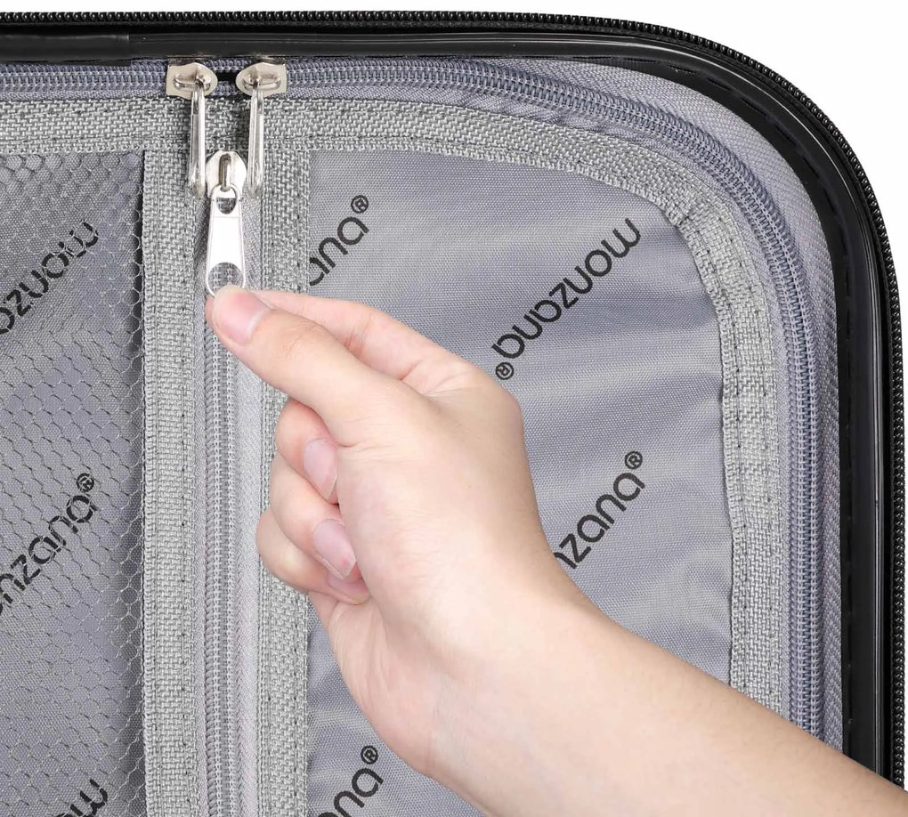 monzana® Fekete 4 részes utazóbőröndök készlete