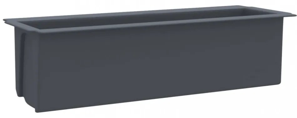 12 db szürke polipropilén virágláda raklapokhoz 36x13,5x9,5 cm