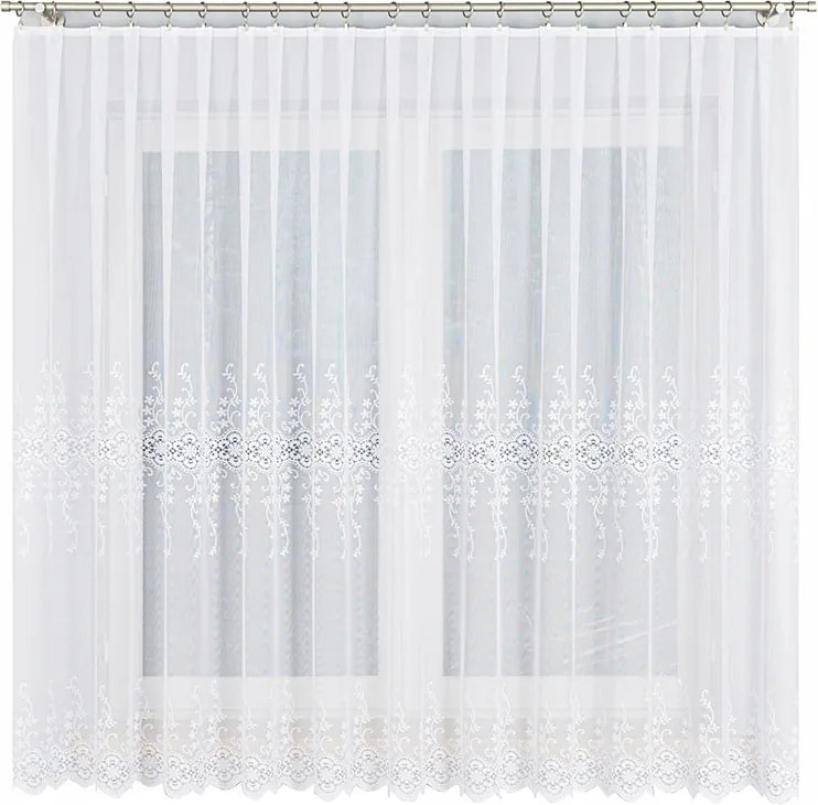 Függöny méteráru 170cm jacquard csíkos virág aranyos stílusos virág minta