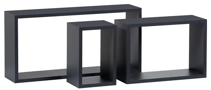 P-009 Lebegő polc Szett Matt Szürke Színben