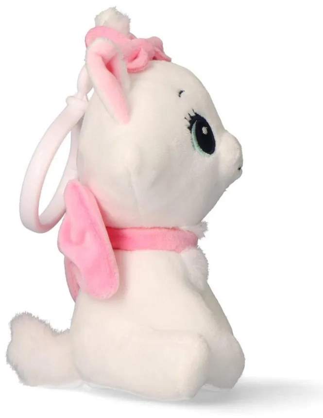 Disney Marie White 3D plüss figura akasztóval, táskadísz 13 cm