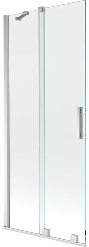 Mexen Velar, 2 szárnyas eltolható kádparaván 85 x 150 cm, 8mm átlátszó üveg, króm profil, 896-085-000-01-01
