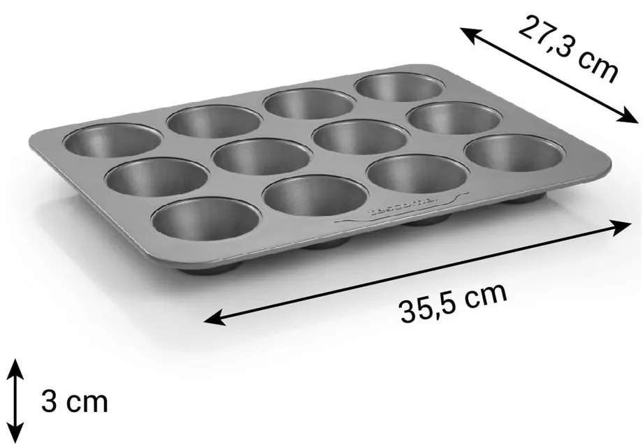 Fém muffin sütőforma 35,5x27 cm Compact – Tescoma