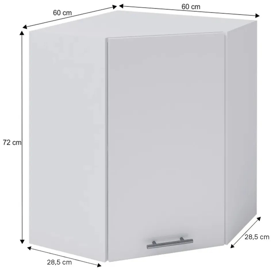 Felső konyhaszekrény, sarok Flor W-60N. 788674