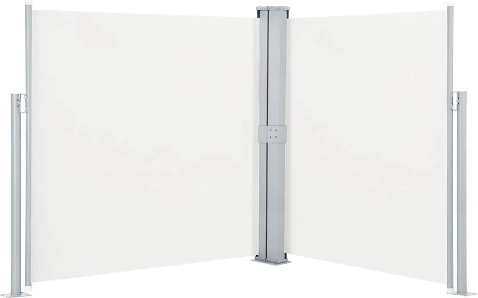 vidaXL krémszínű behúzható oldalsó napellenző 140 x 600 cm