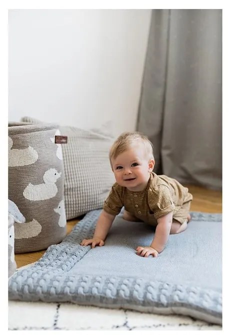 Mat szürke pamut játszószőnyeg, 70 x 90 cm - Kindsgut