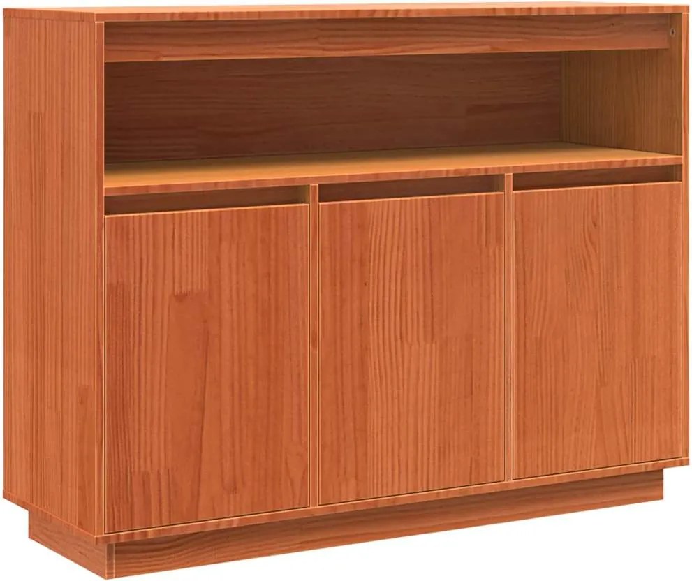 vidaXL Széf Faggyú barna 104,5 x 34 x 80 cm Tömör fenyőfa