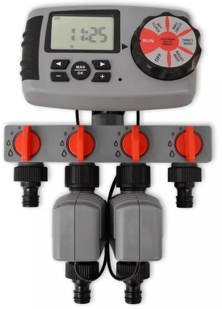 42352 Automata öntözés időzítő 4 Állomások 3 V
