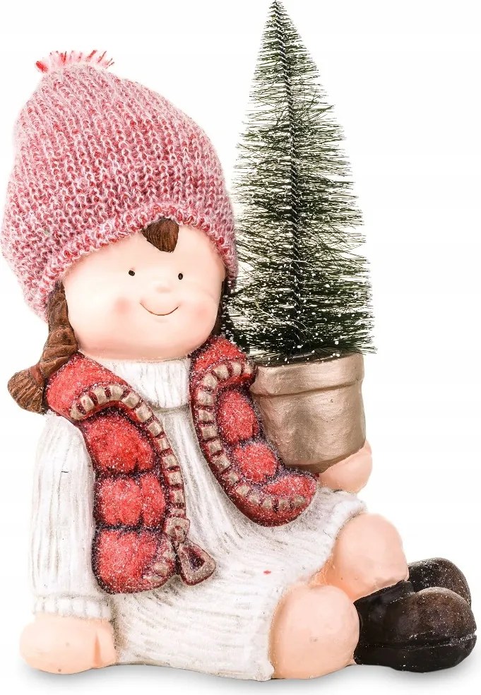 Karácsonyi figura Lány Gyerek Led karácsonyfa
