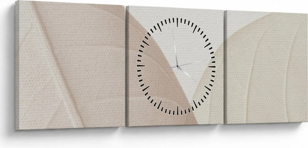Kép - Texturált levelek (órával) (90x30 cm)