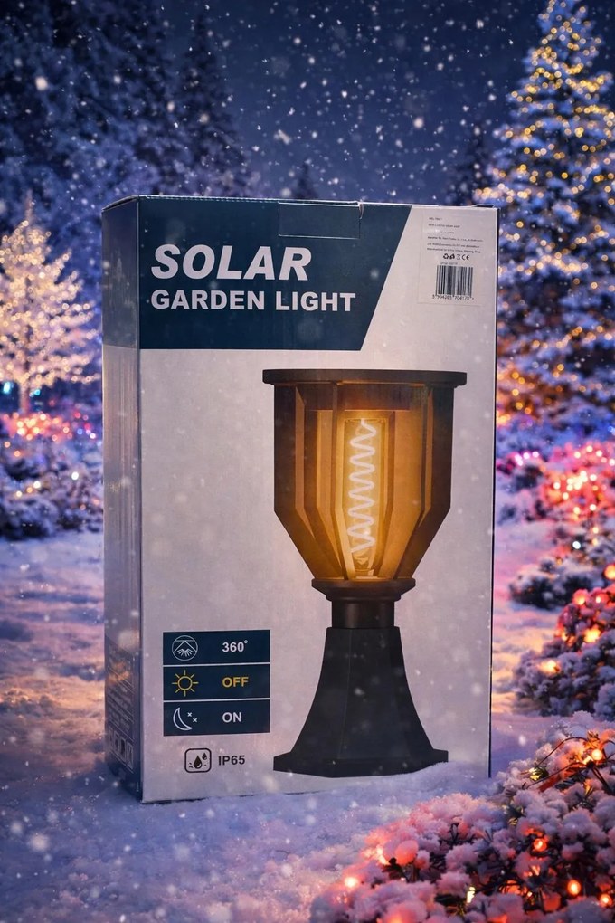 Kerti Napelemes Kültéri Lámpa 79 CM IP65 Oszlop Meleg Fehér