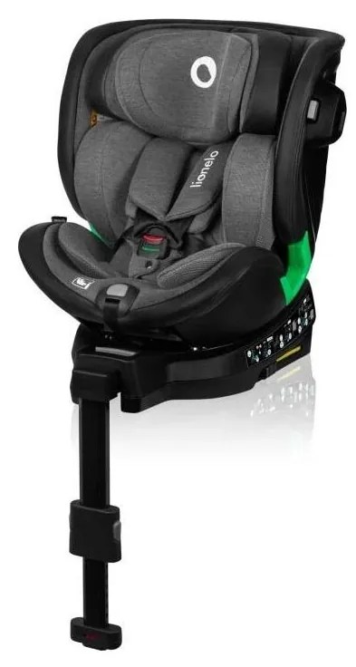 Lionelo HARMONY i-Size 40-150 cm forgatható autósülés alapzattal, fekete/szürke